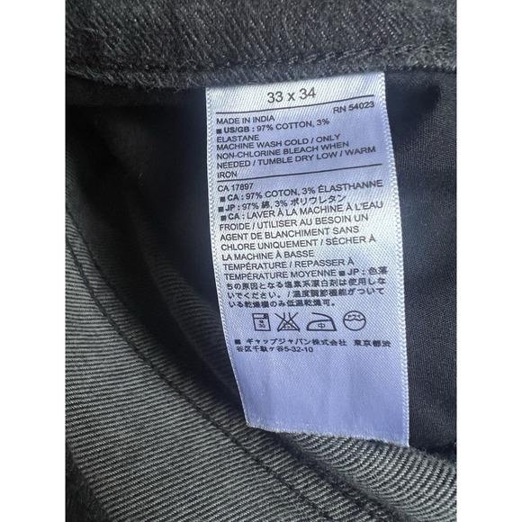 Banana Republic The Traveler Jeans Adult 33 x 34 Dark Gray Slim Fit Mens‎ - Picture 5 of 5